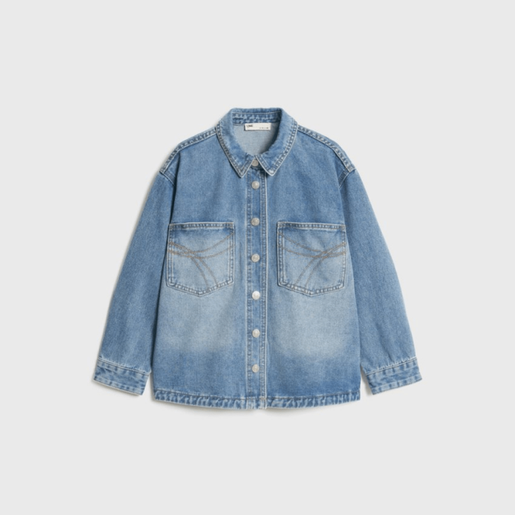Джинсовая рубашка oversize
